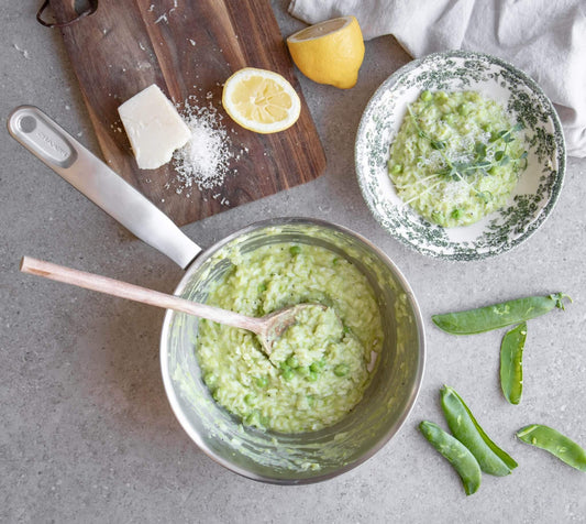 Creamy Vegetarian Fresh Pea Risotto Recipe