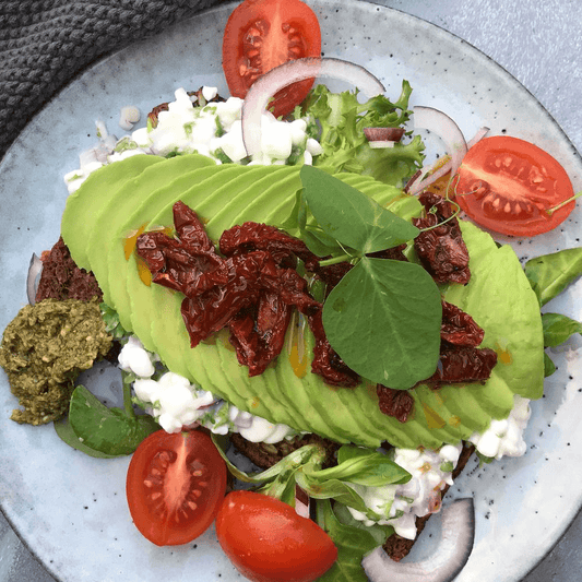 Danish Smørrebrød (Smorrebrod, Open Faced Sandwich) - Avocado with Cheese Recipe