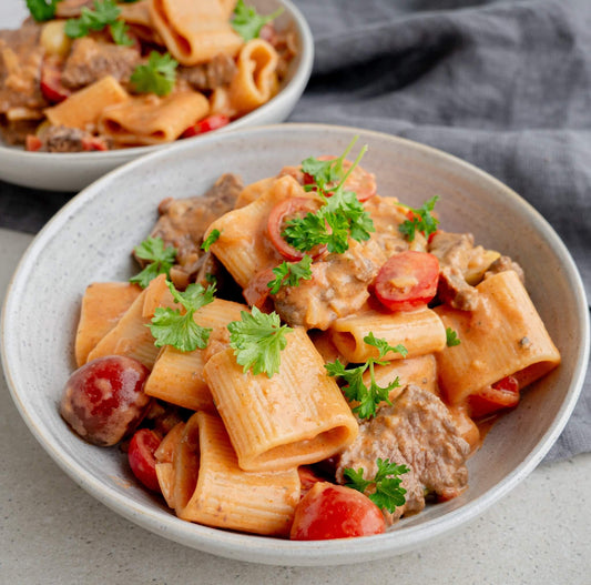 Flank Steak and Cherry Tomato Pasta Recipe