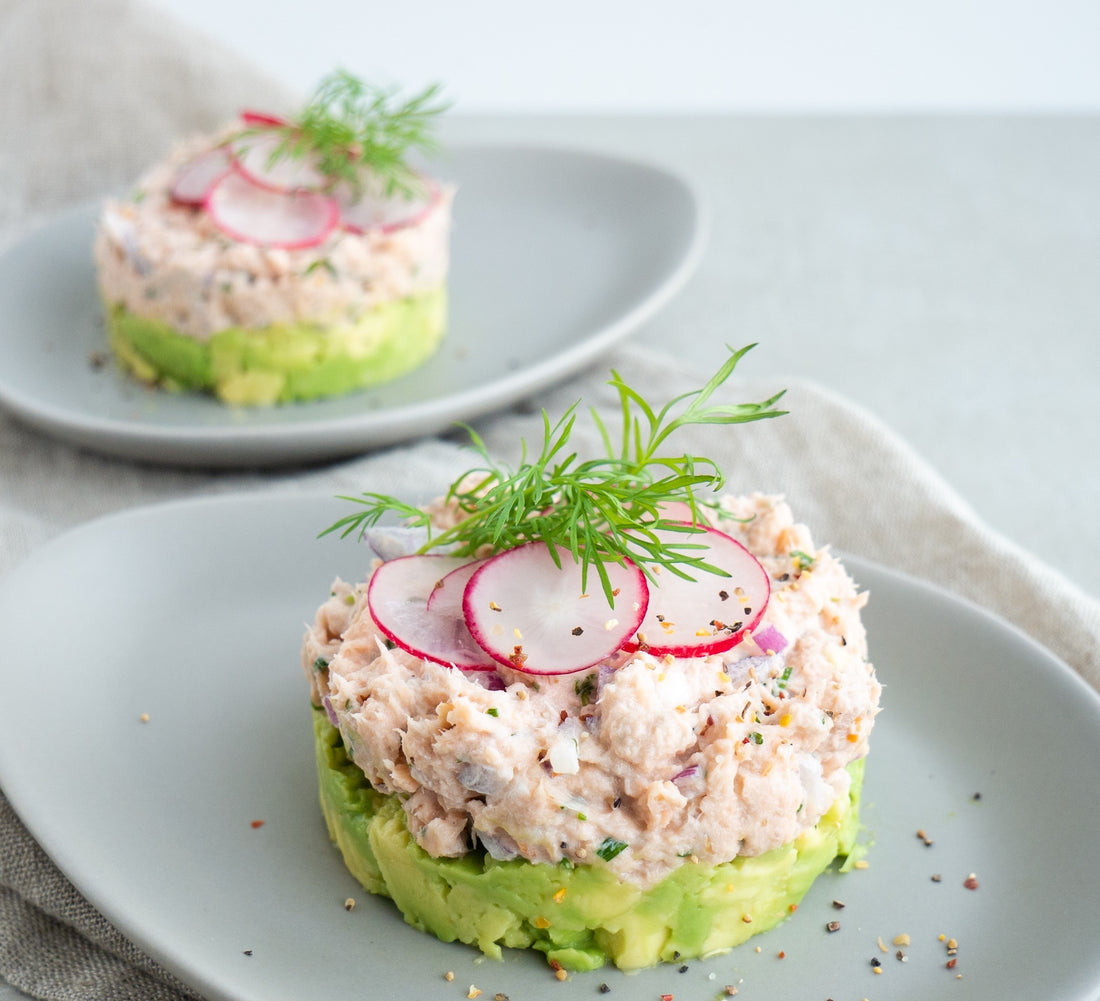 Salmon Rillettes on Bed of Avocado Recipe (Healthy Recipe)