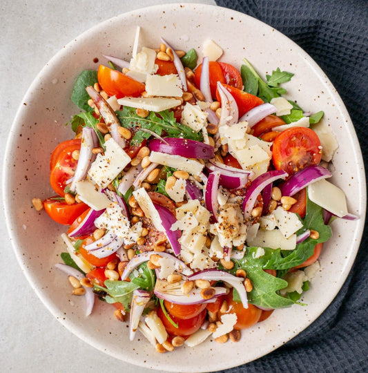 Tomato Salad with Parmesan and Pine Nuts Recipe