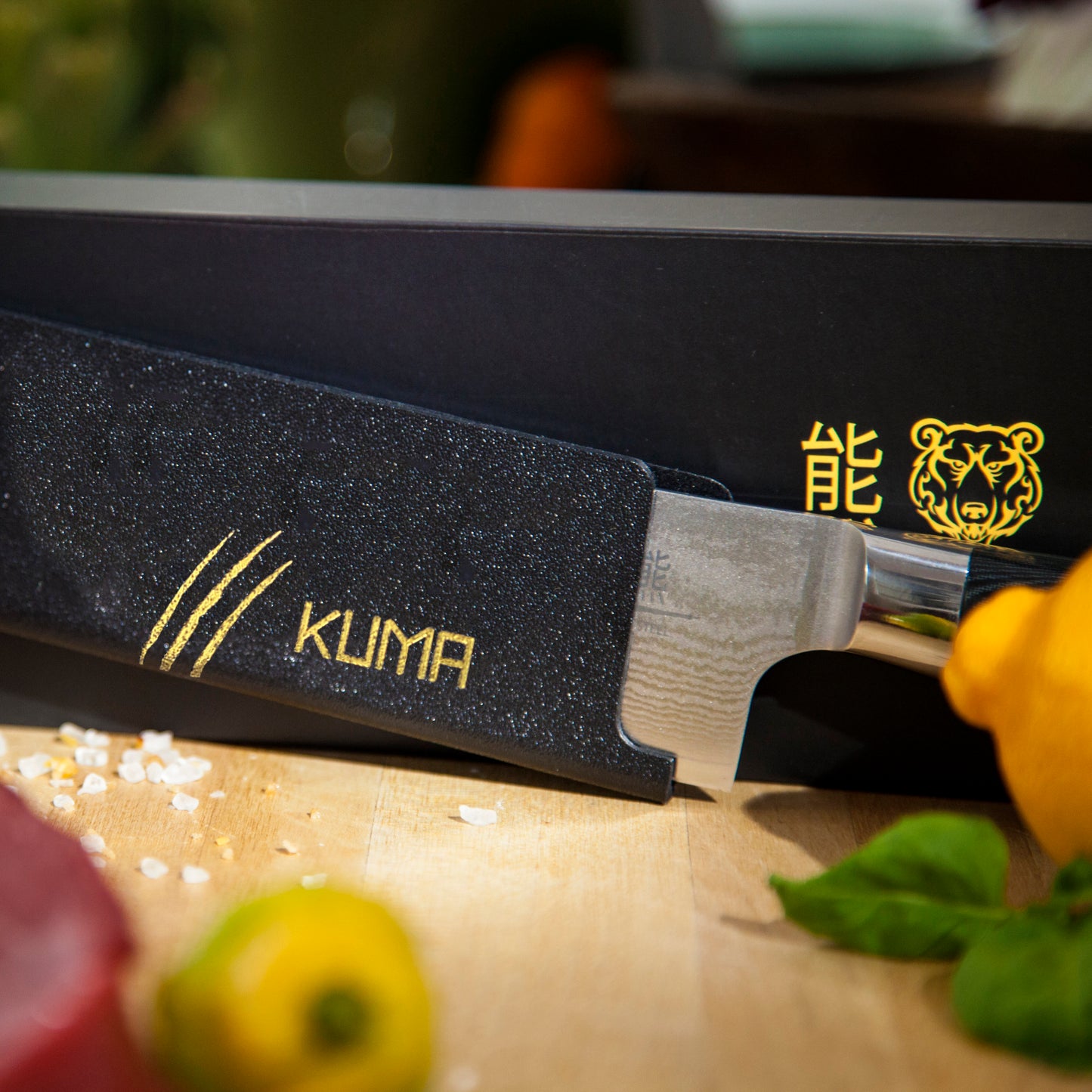 KUMA Japanese Damascus Steel Chef's Knife - 8” Premium Hardened AUS10