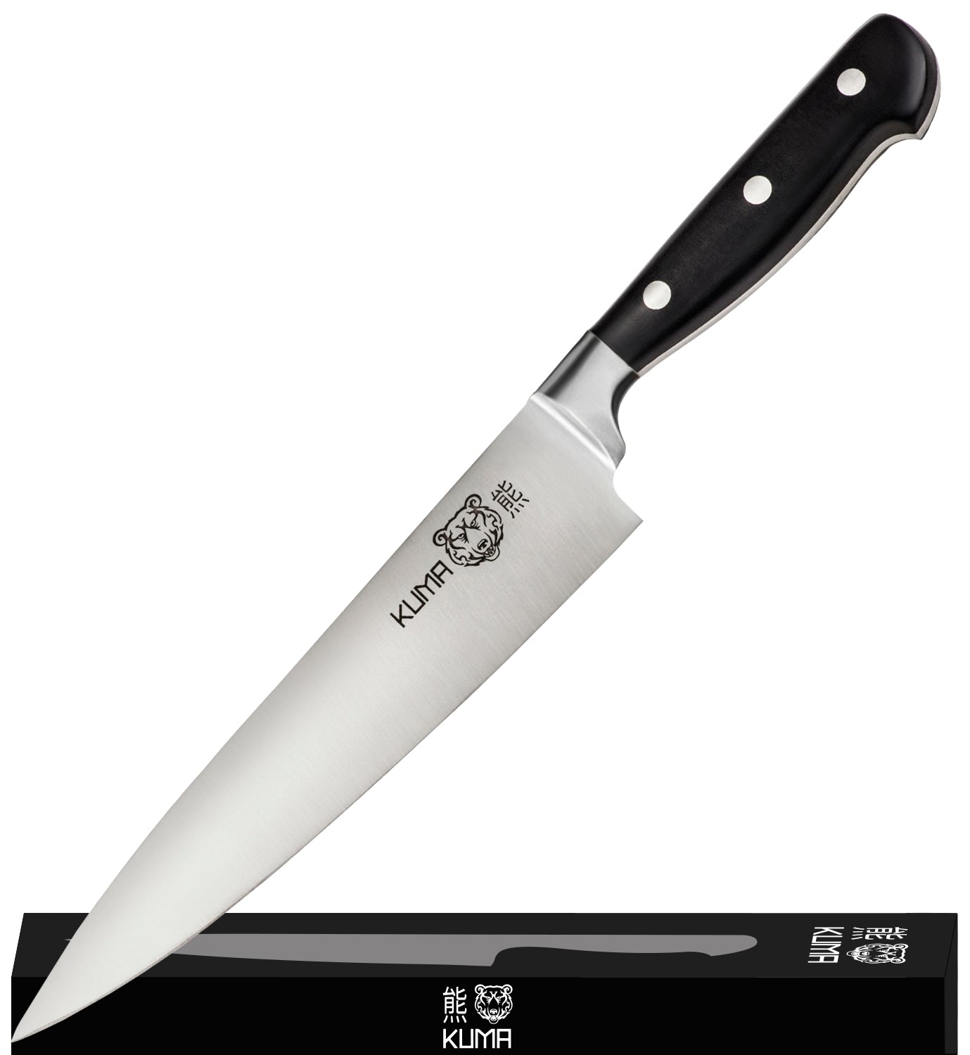 KUMA Multi Purpose Chef Knife Classic: Pro Bolster Edition 8" - Razor Sharp Out Of The Box