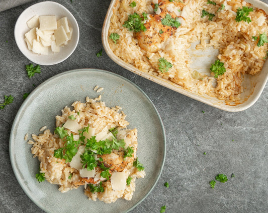 Baked Casserole Rice with Chicken Recipe