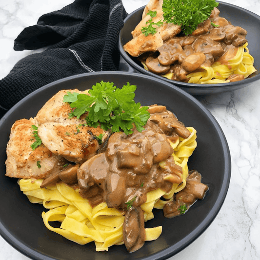 Chicken Stroganoff with Fettuccine Pasta Recipe