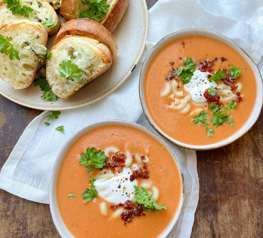 Creamy Tomato Soup with Crispy Bacon Recipe
