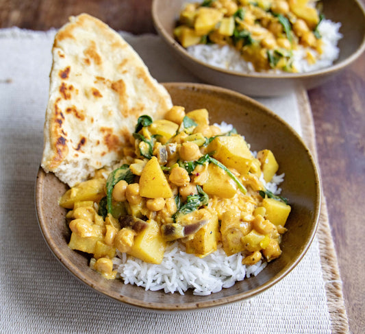 Healthy Curry Potatoes with Rice Recipe