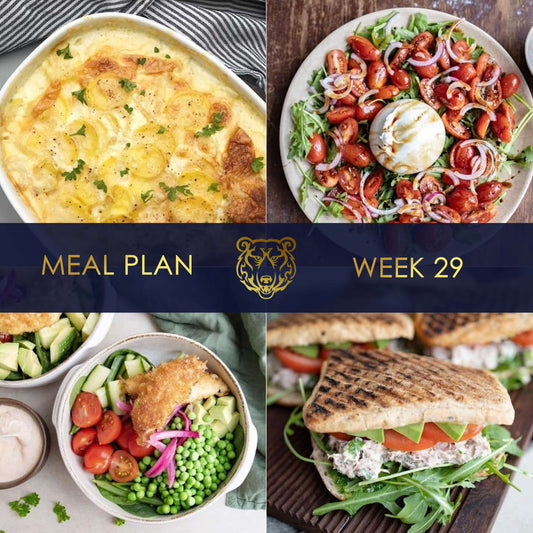 KUMA Meal Plan and Grocery List for Week 29