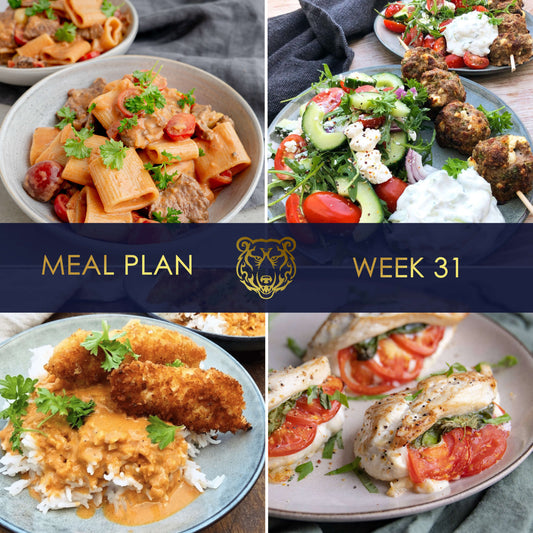 Easy Dinner Recipes with KUMA Meal Plan & Grocery List for Week 31