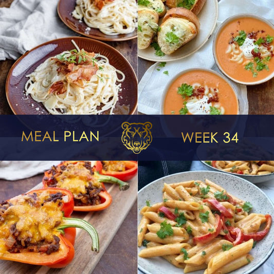 KUMA Meal Plan and Grocery List for Week 34