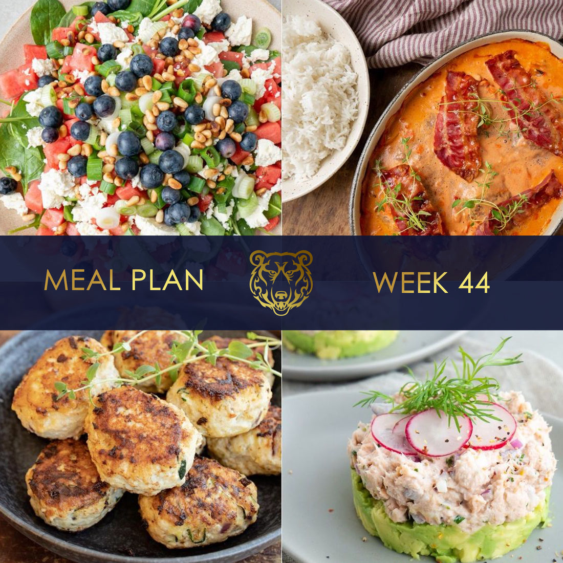 KUMA Meal Plan and Grocery List for Week 44