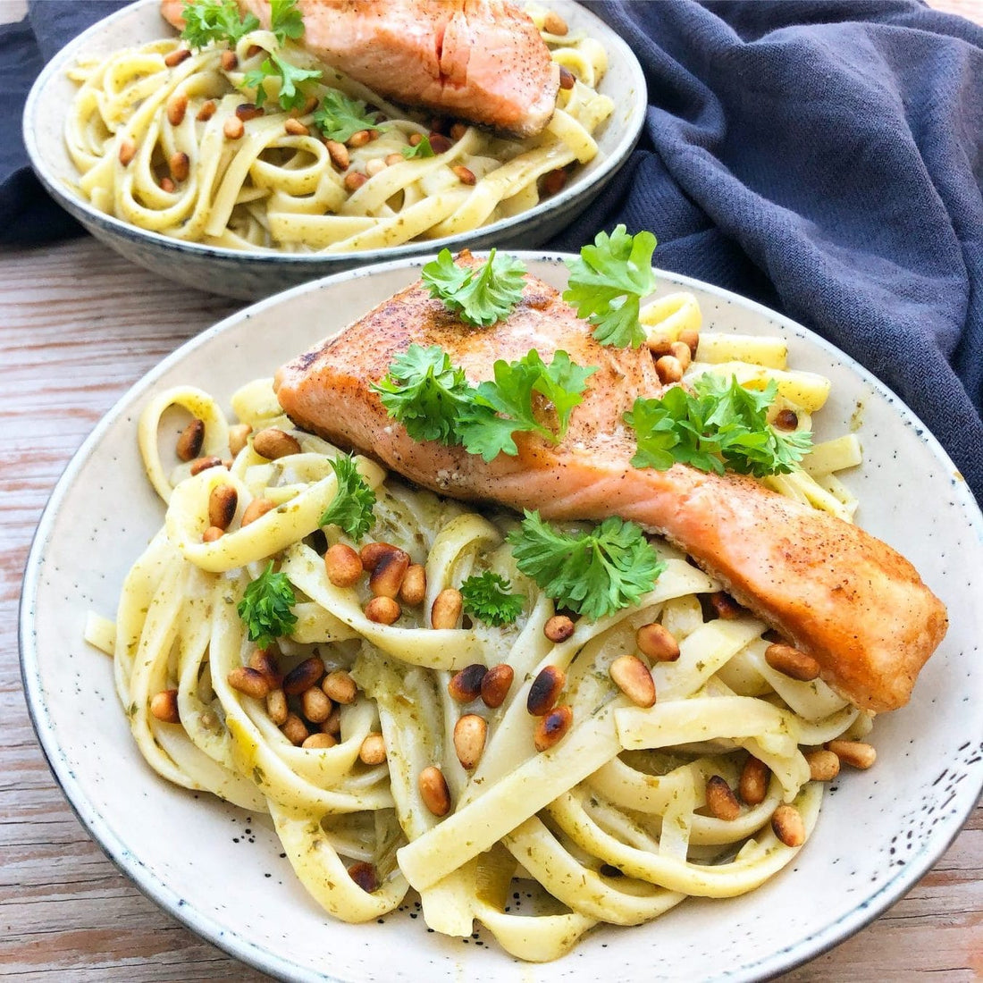 Pasta with Salmon and Pesto Recipe