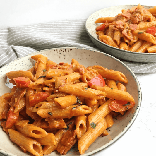 Italian Penne Pasta with Chorizo in Creamy Tomato Sauce Recipe