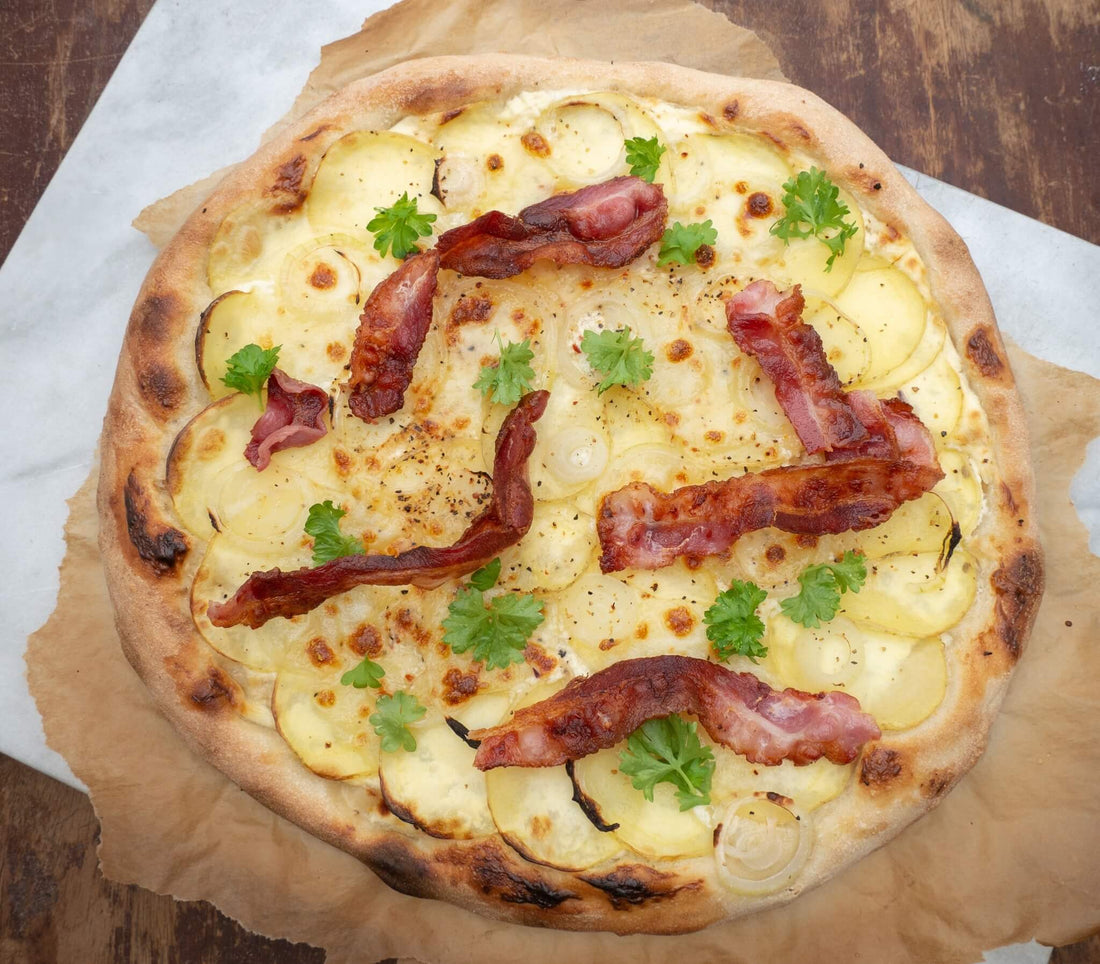 Pizza Bianco with Potatoes and Bacon Recipe