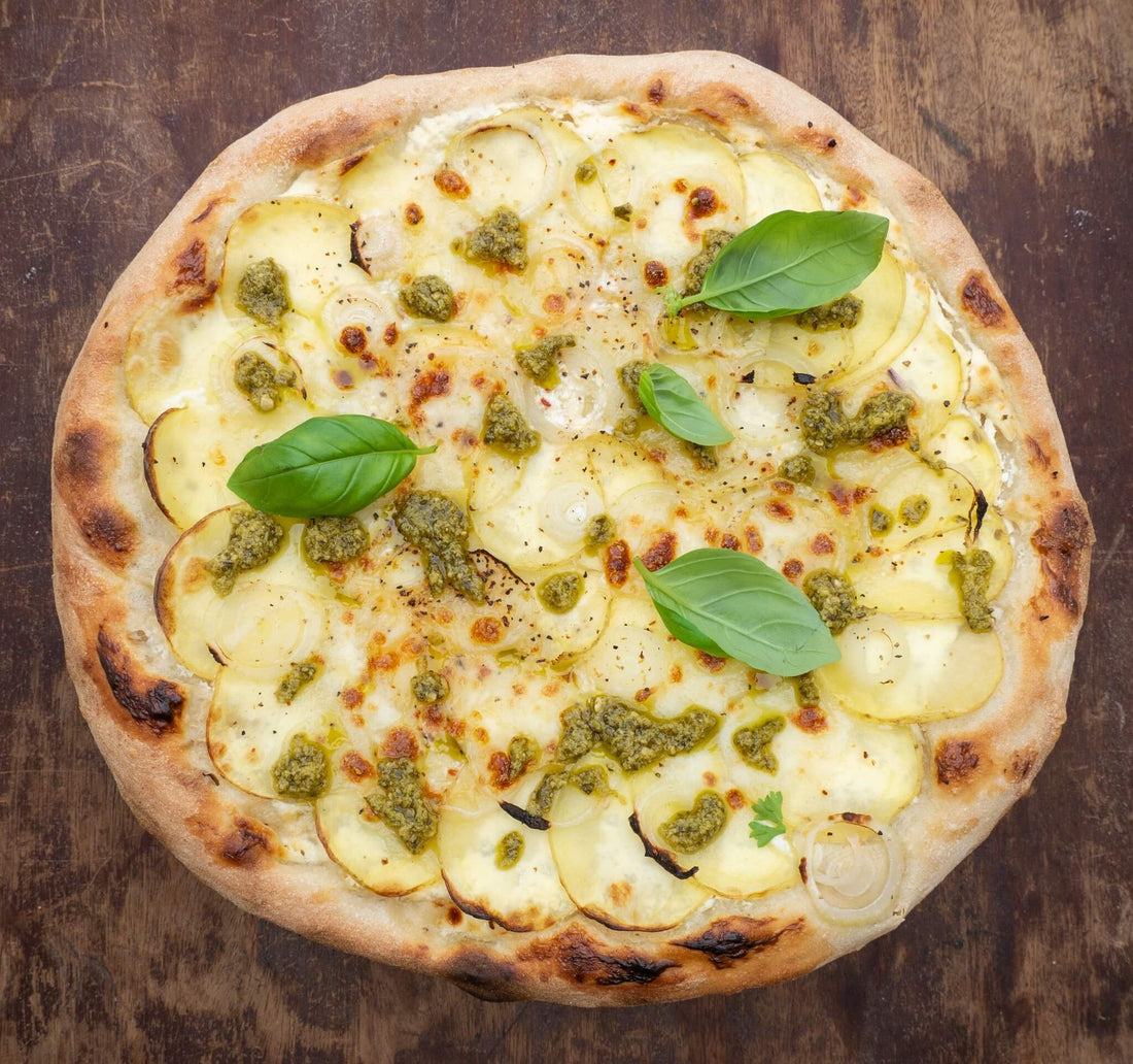 Potato Pizza with Pesto Recipe