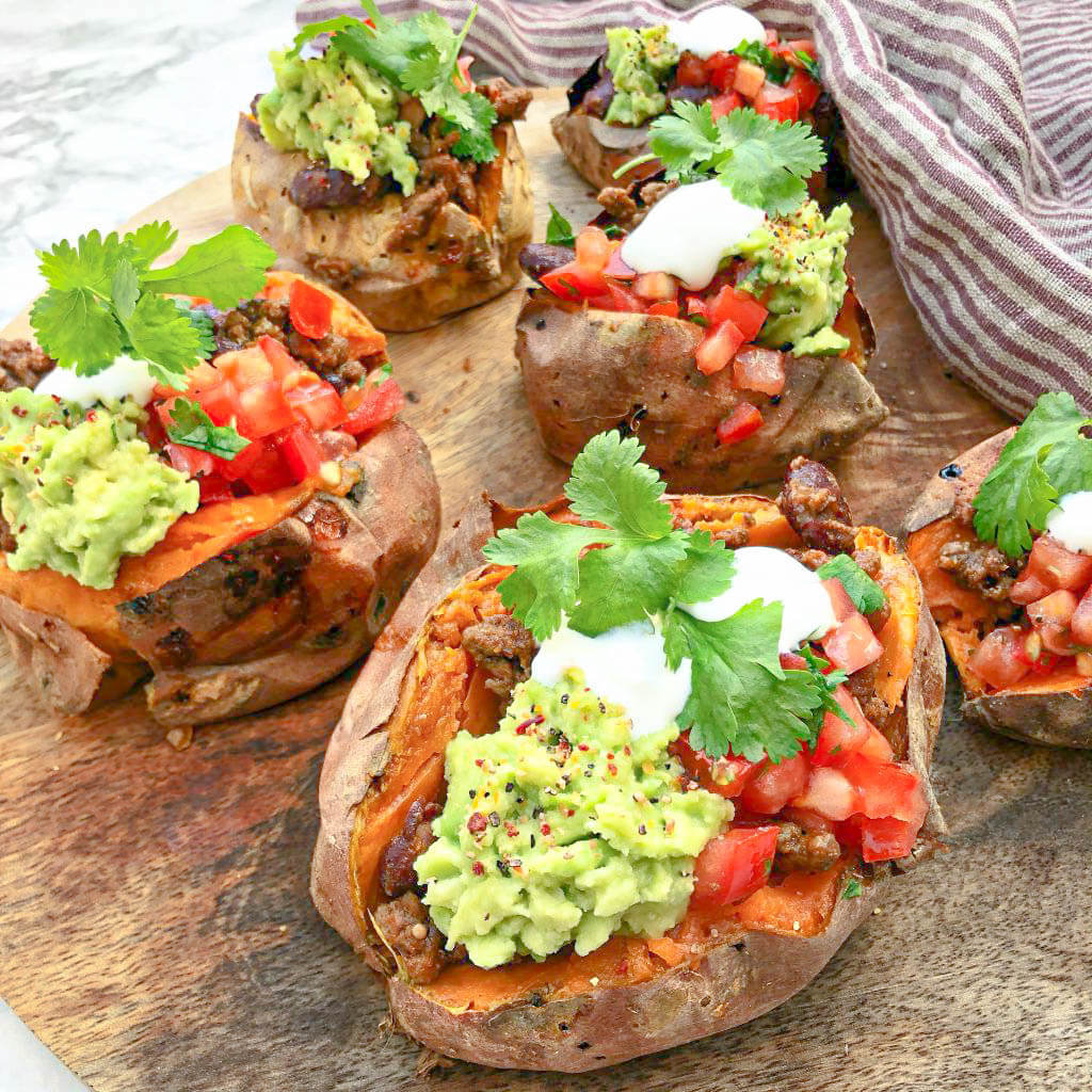 Stuffed Sweet Potato With Mexican Filling Recipe