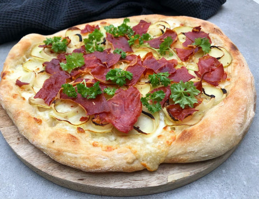 Potato Pizza with Serrano Ham Recipe