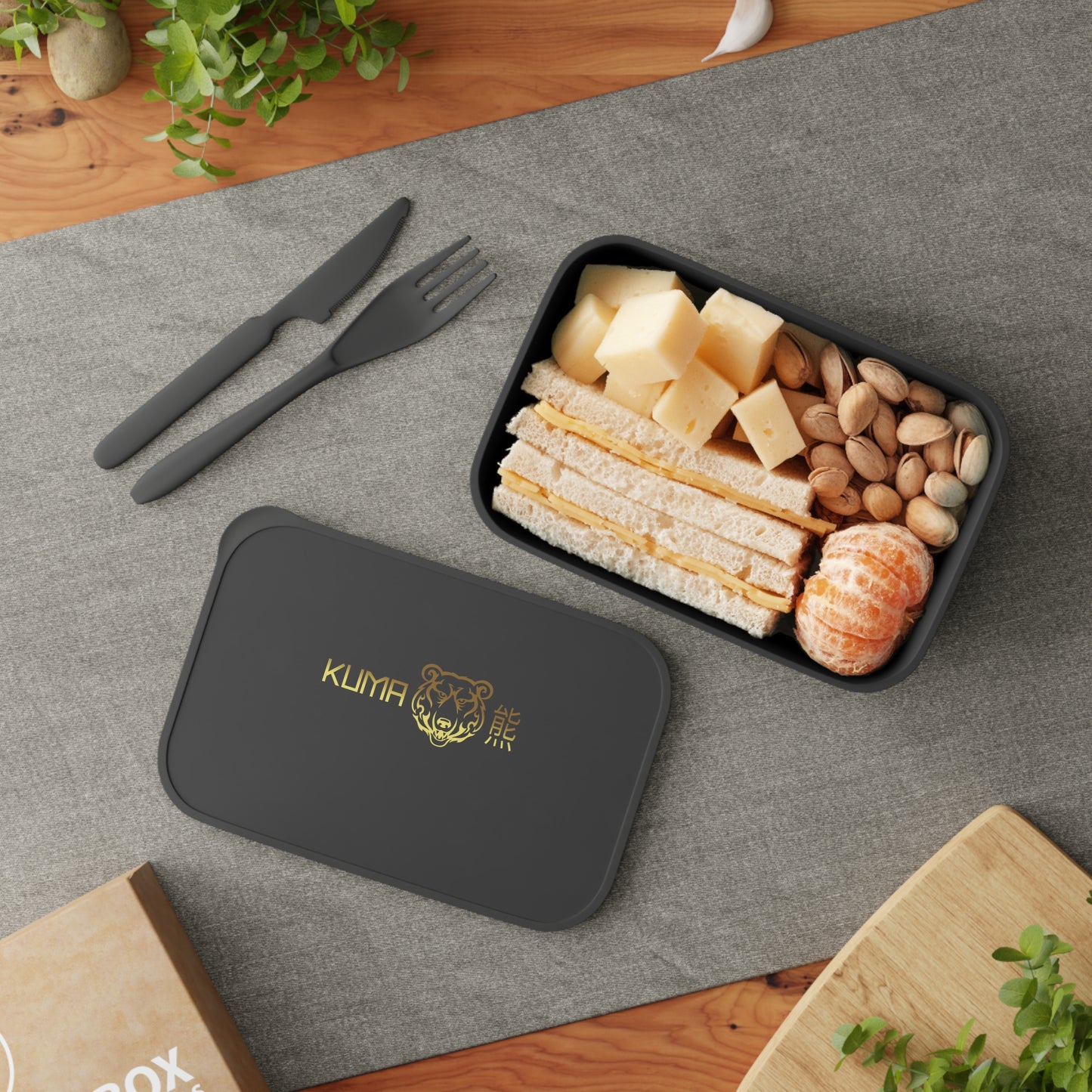 KUMA PLA Bento Box with Band and Utensils