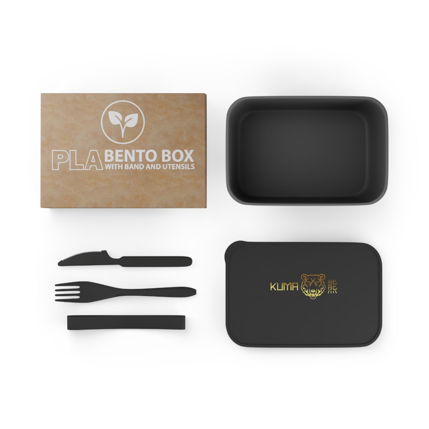 KUMA PLA Bento Box with Band and Utensils