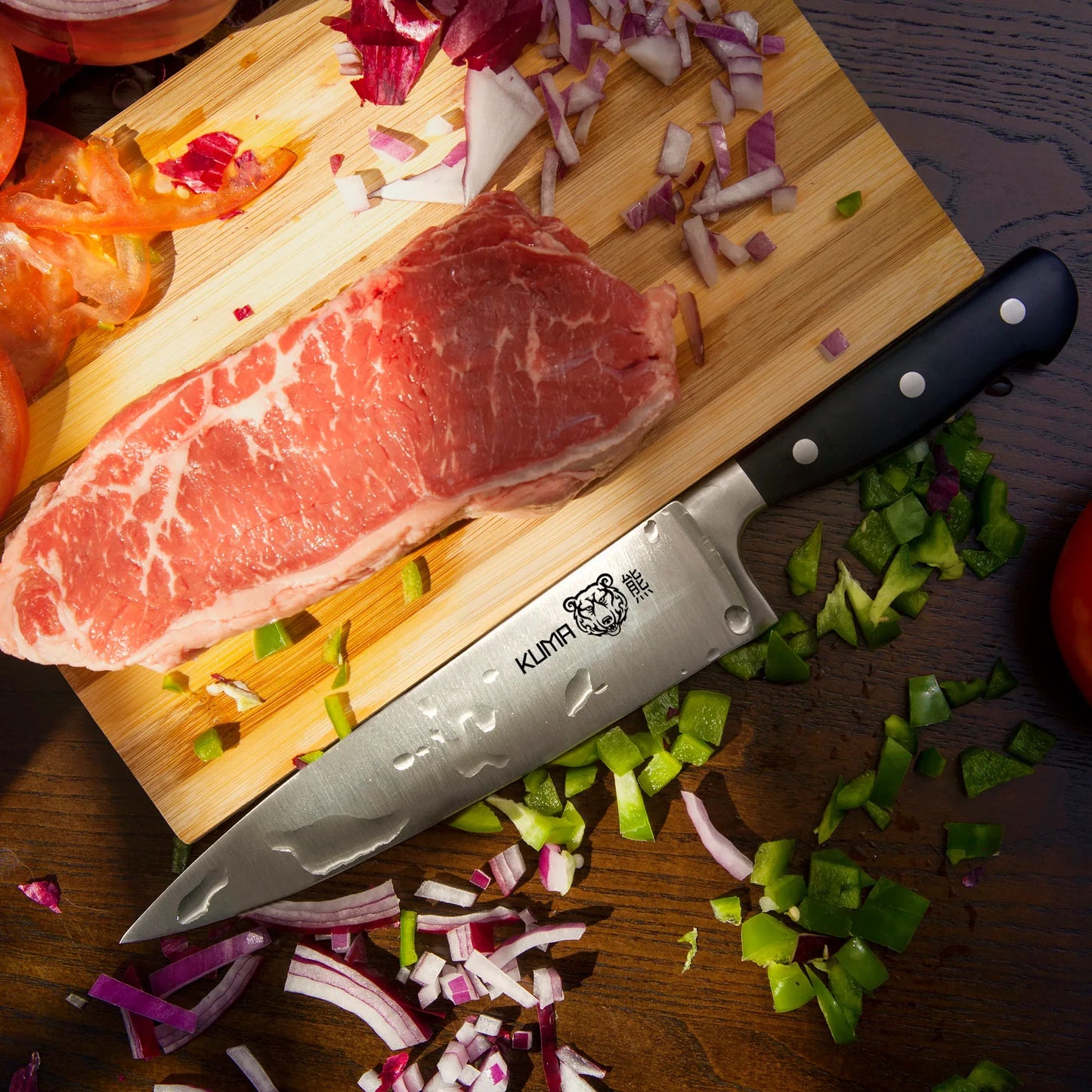 KUMA Chef Knife Set [Bundle] – Razor Sharp 8" - Japanese AUS10 + Stainless Steel
