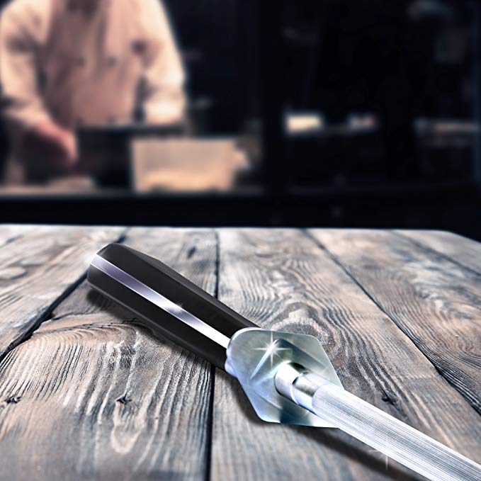 Vintage Knife Sharpening Honing Rod Steel Sharpening Tool 12'' long