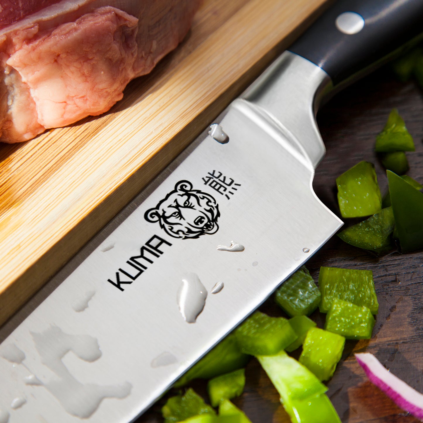 KUMA Multi Purpose Chef Knife Classic: Pro Bolster Edition 8" - Razor Sharp Out Of The Box
